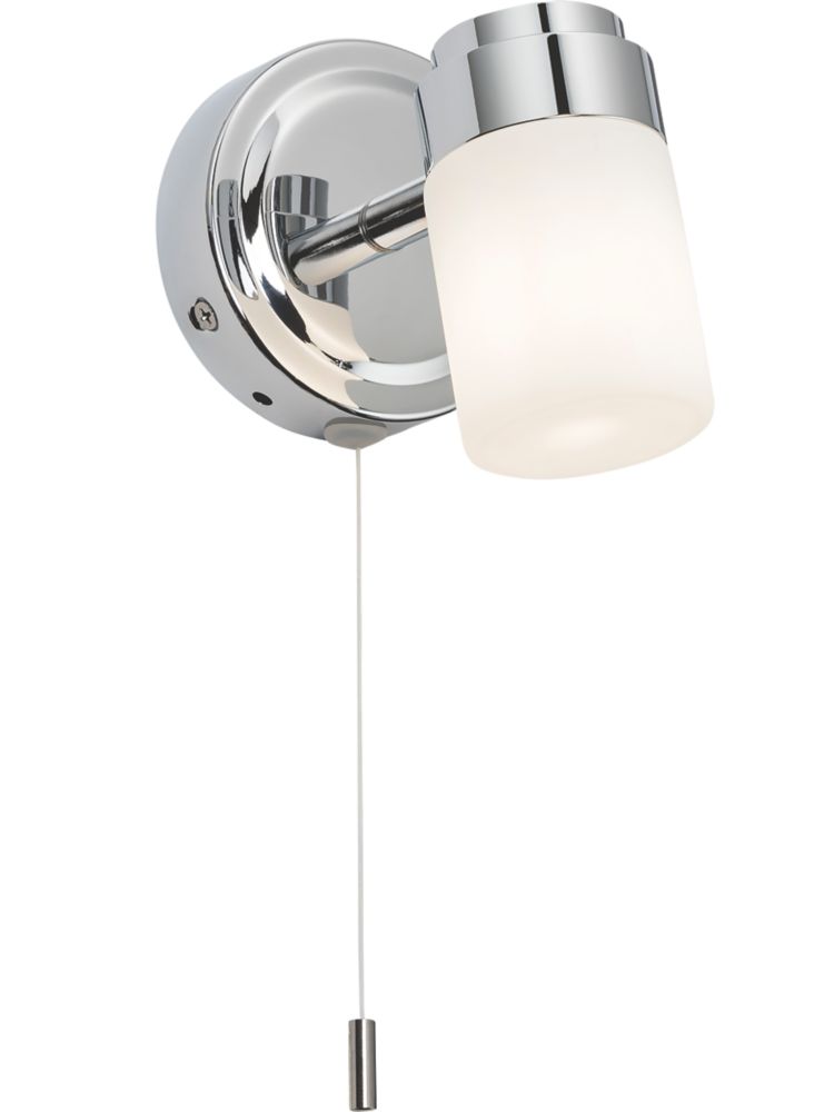 Image of Knightsbridge Round 1-Light Single G9 Wall Spotlight Polished Chrome 