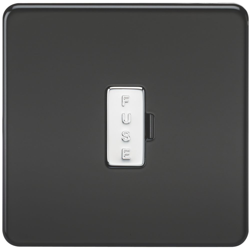 Image of Knightsbridge 13A Unswitched Fused Spur Matt Black 