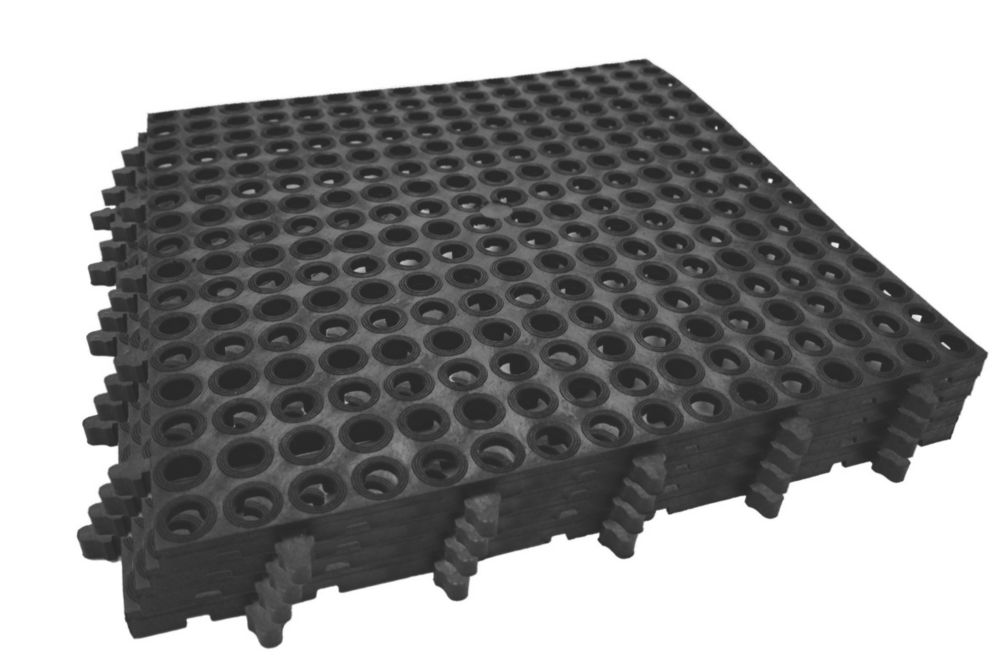 Image of COBA Europe Garage & Greenhouse Interlocking Mat Black 0.94mÂ² 4 Pack 