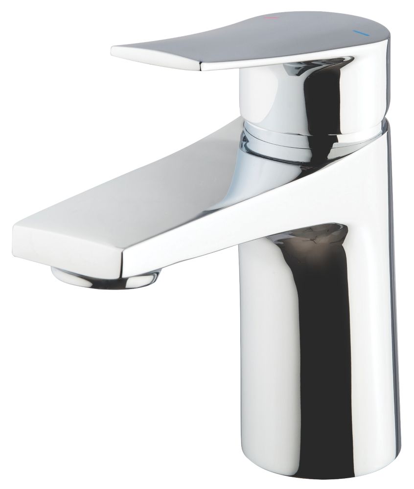 Image of Swirl Ciao Basin Mono Mixer Tap with Clicker Waste Chrome 
