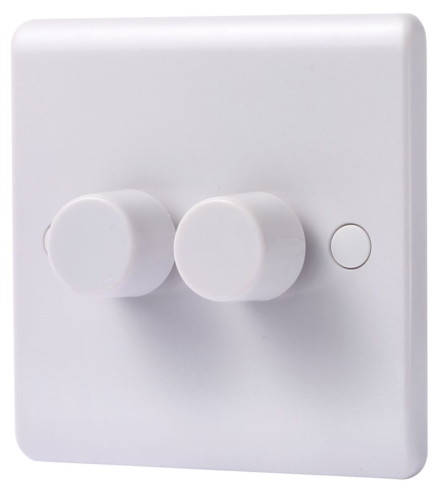 Image of LAP 2-Gang 2-Way LED Dimmer Switch White 