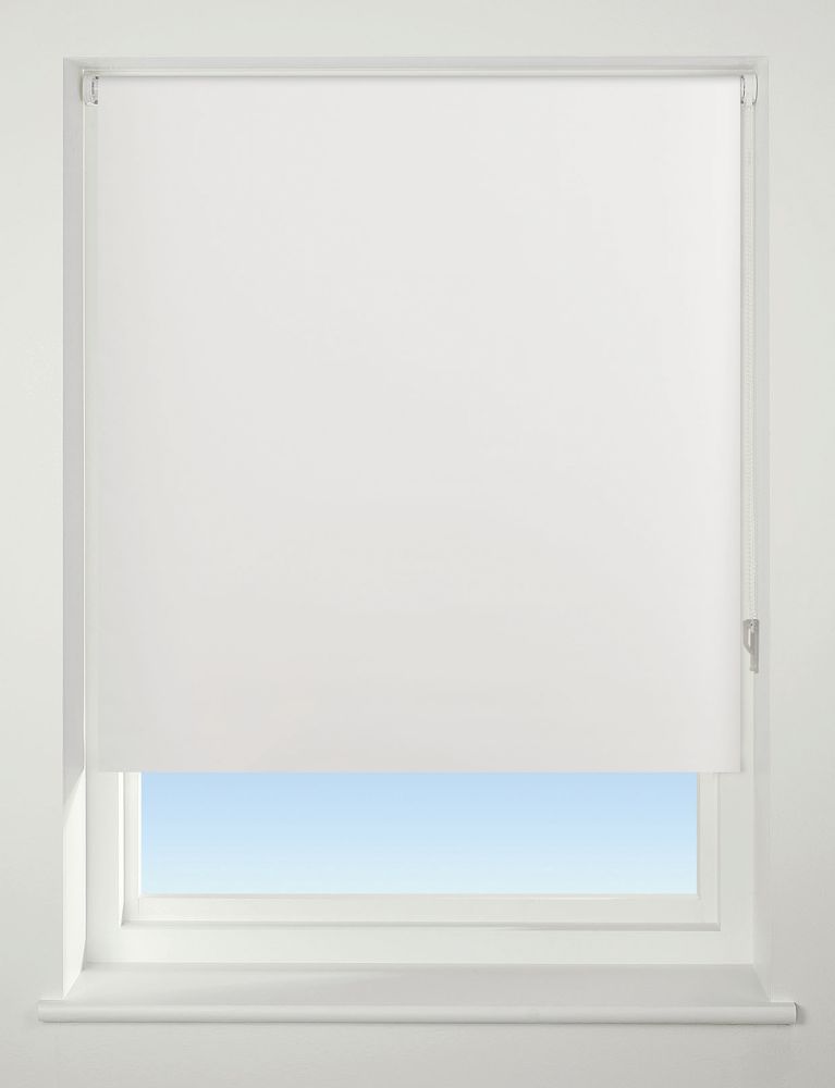 Image of Universal Polyester Roller Non-Blackout Blind Snow White 1500mm x 1700mm Drop 