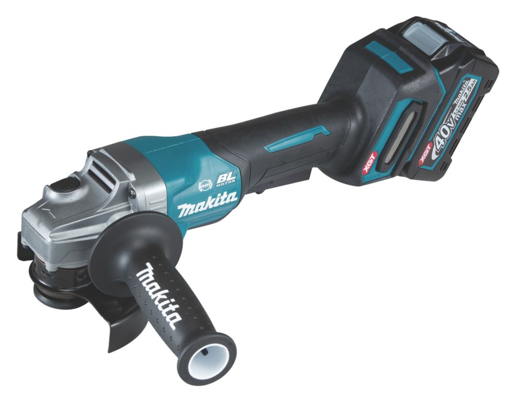 Image of Makita GA012GD202 40V 2 x 2.5Ah Li-Ion XGT 4 1/2" Brushless Cordless Angle Grinder Kit 