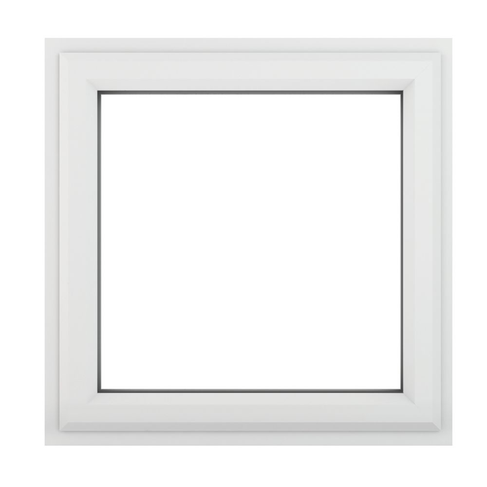Image of Crystal Top Opening Clear Double-Glazed Casement White uPVC Window 820mm x 820mm 