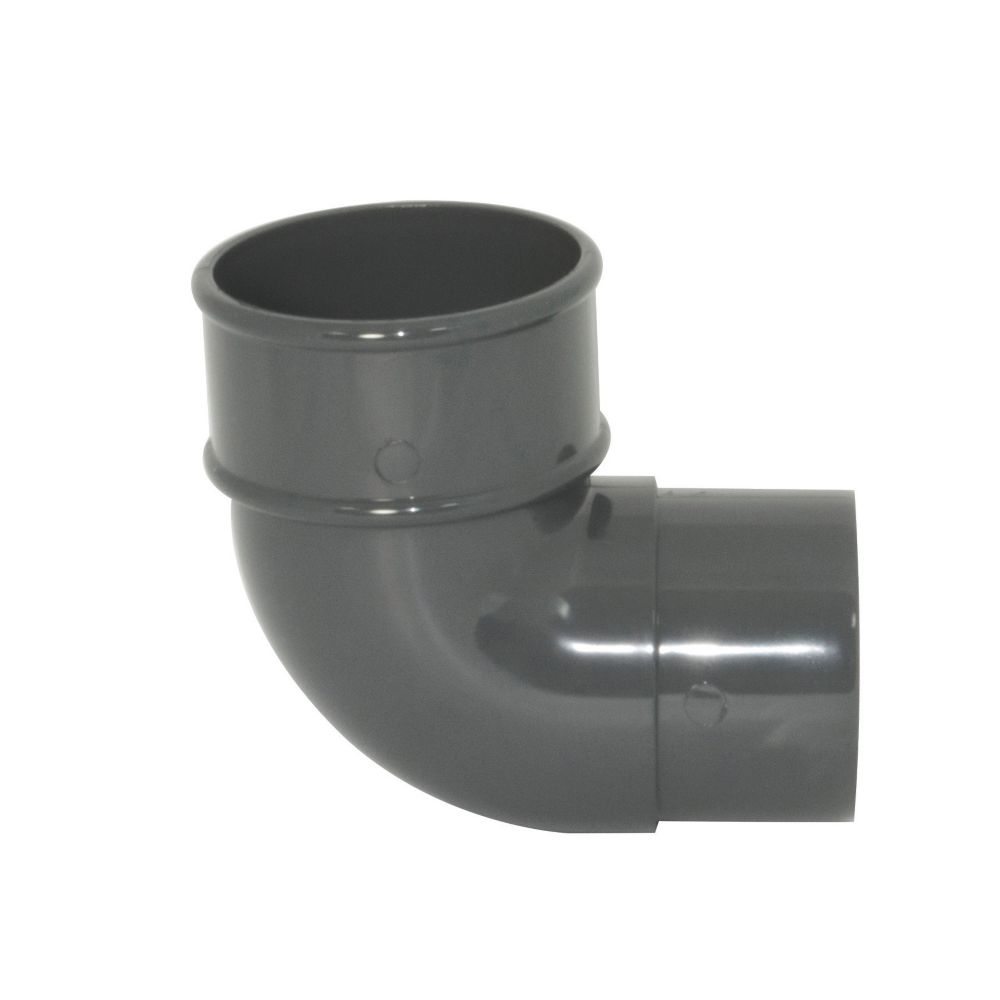 Image of FloPlast 92.5Â° Round Offset Bend Anthracite Grey 68mm 
