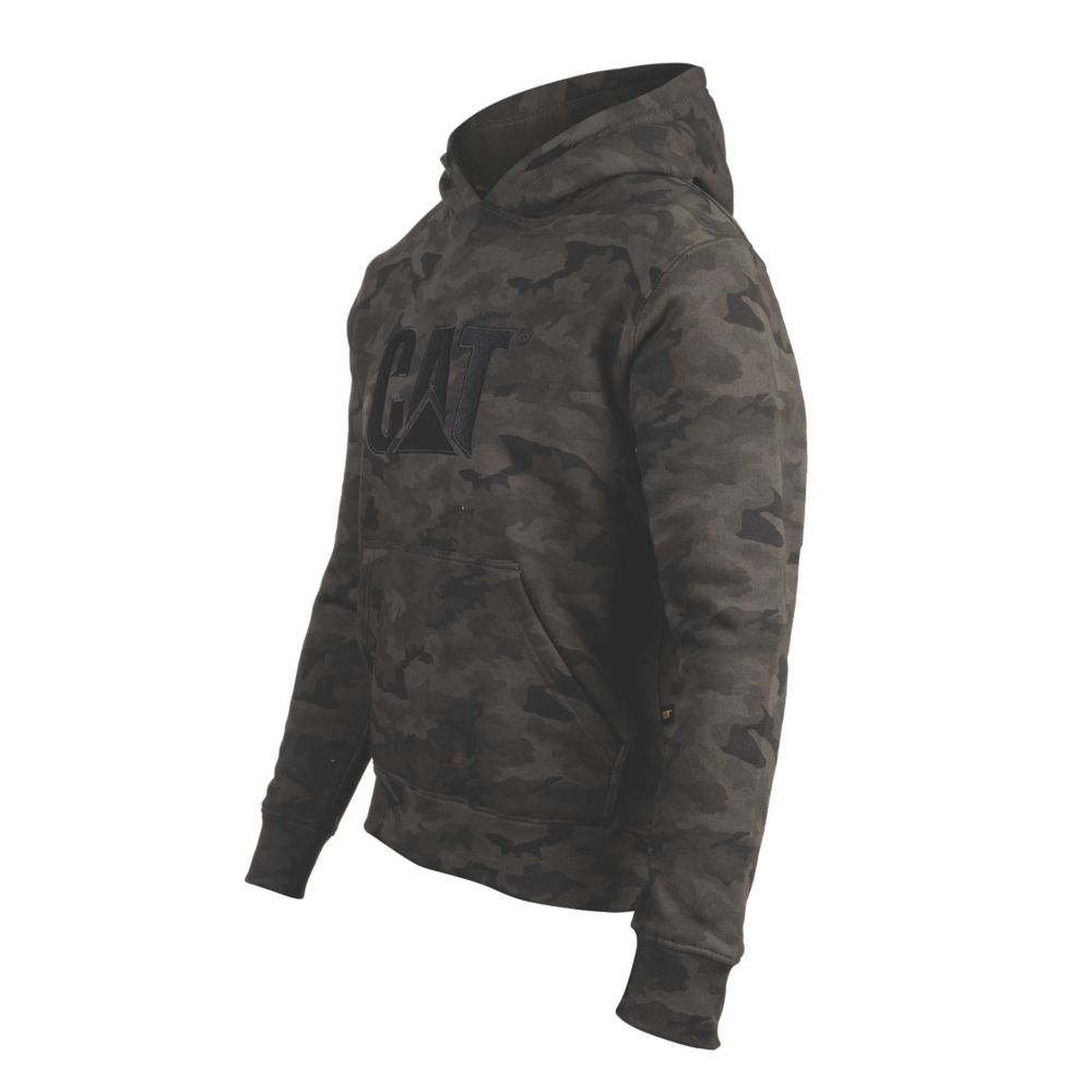 Image of CAT Trademark Hooded Sweatshirt Night Camo Large 42-44" Chest 