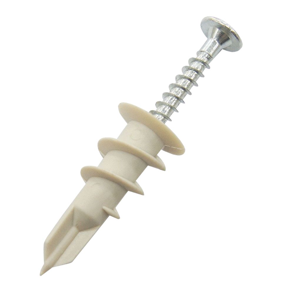 Image of Easyfix Self-Drill Plasterboard Fixings Nylon 32mm 100 Pack 