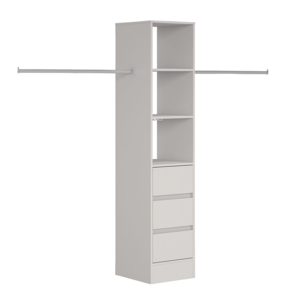 Image of Spacepro Interior Storage Tower Unit Cashmere 450mm x 2100mm 