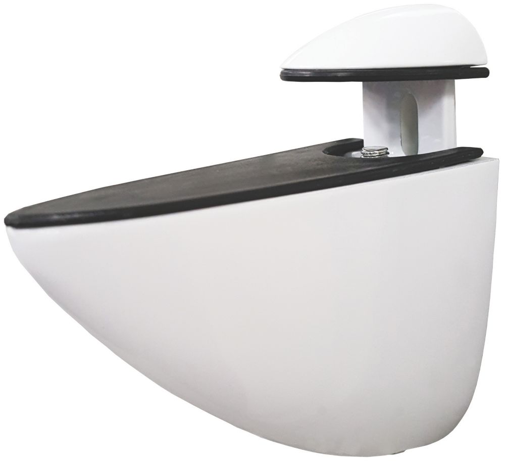 Image of Select Adjustable Shelf Bracket White 72mm x 65mm 