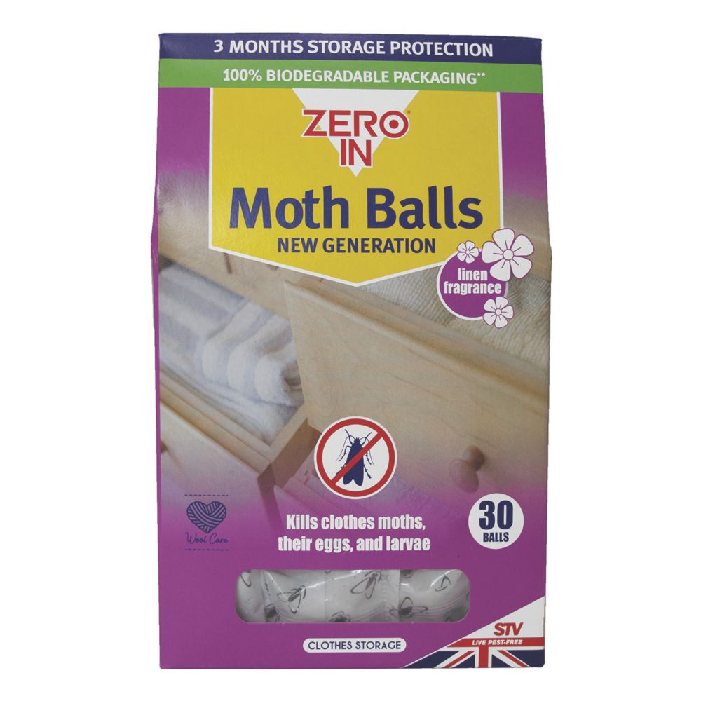 Image of Zero In Clothes Moth Balls 2g 30 Pack 