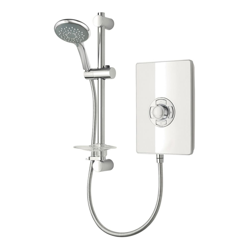 Image of Triton Collection White Gloss 8.5kW Manual Electric Shower 