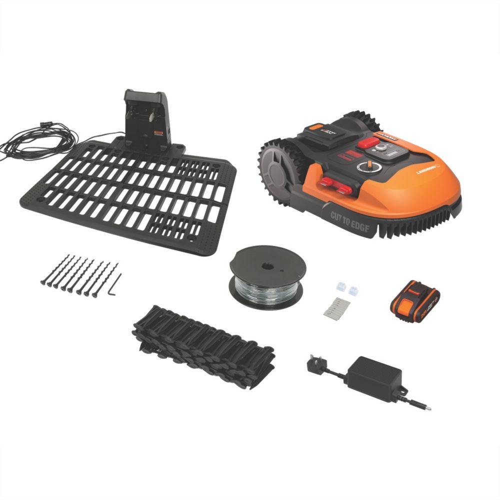 Image of Worx 20V 2.0Ah Li-Ion PowerShare Brushless Cordless 20cm WR148E Landroid L800 Robotic Lawn Mower 
