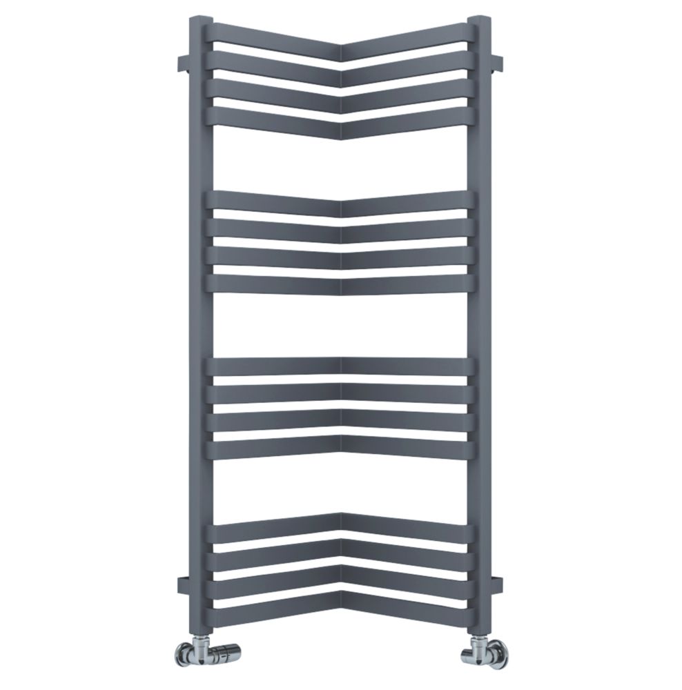Image of Terma Incorner Designer Towel Rail 1005mm x 350mm Dark Grey 1863BTU 