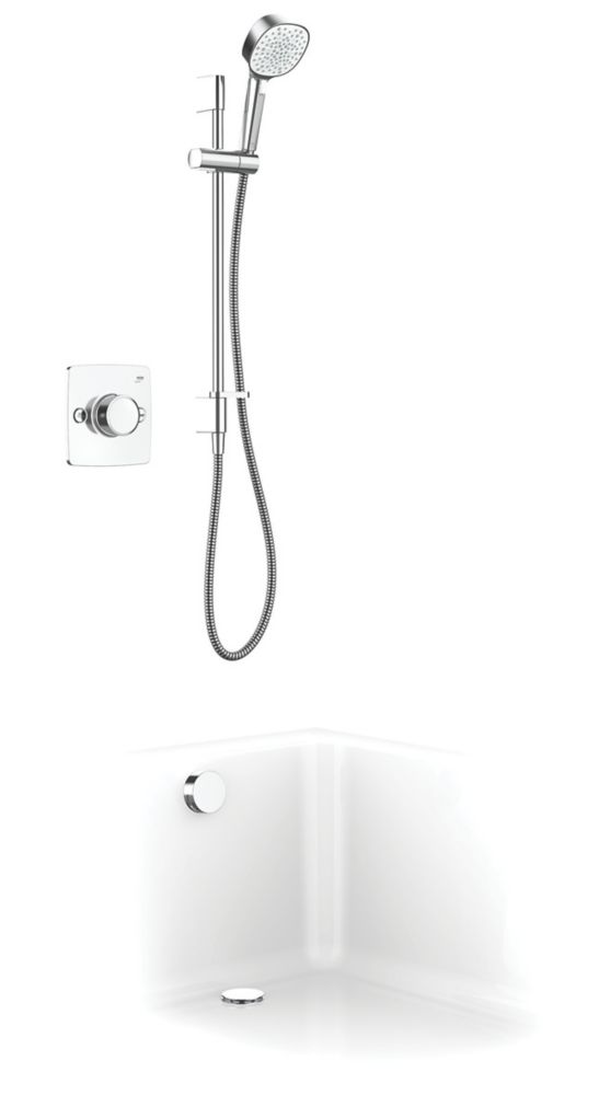 Image of Mira Evoco Rear-Fed Concealed Chrome Thermostatic Built-In Mixer Shower & Bath Fill 