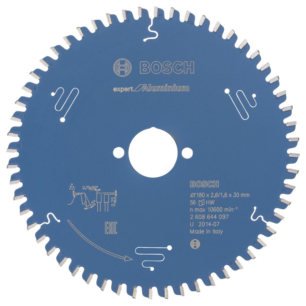 Image of Bosch Expert Aluminium Circular Saw Blade 180mm x 30mm 56T 