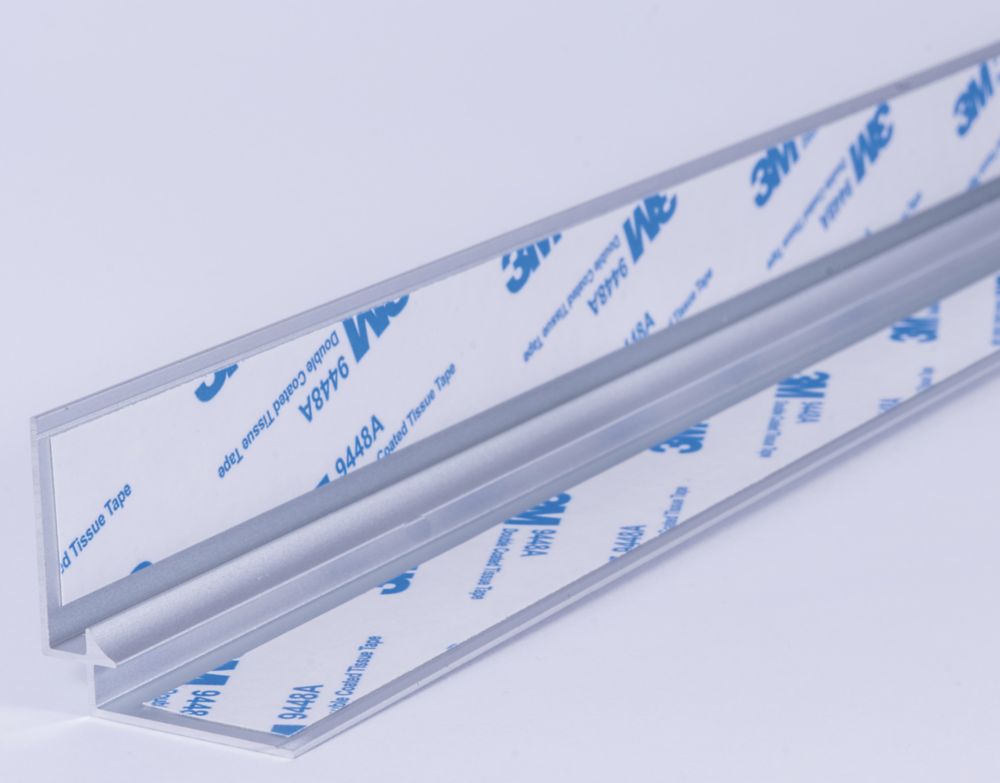 Image of Splashwall Internal Corner Matt Silver 600mm x 4mm 