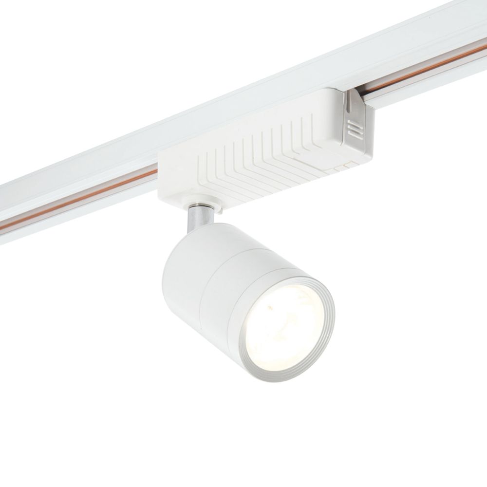 Image of Saxby Cora LED 1-Circuit Track Spotlight Gloss White 7W 585lm 