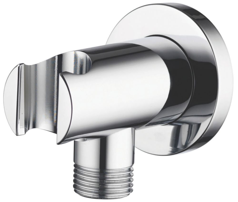 Image of Aqualisa Wall Outlet with Hand Shower Holder Chrome 53mm 