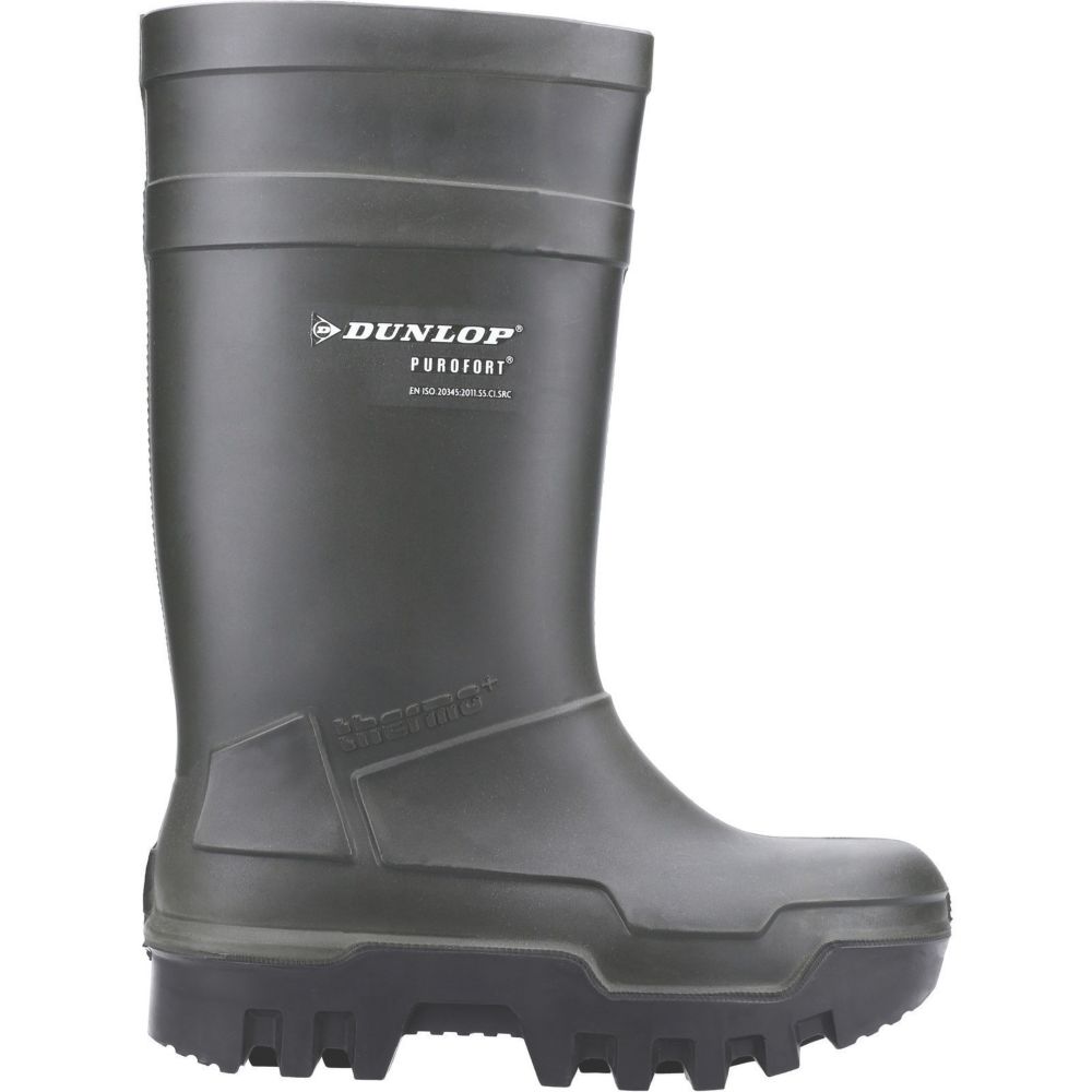 Image of Dunlop Purofort Thermo+ Safety Wellies Green Size 9 
