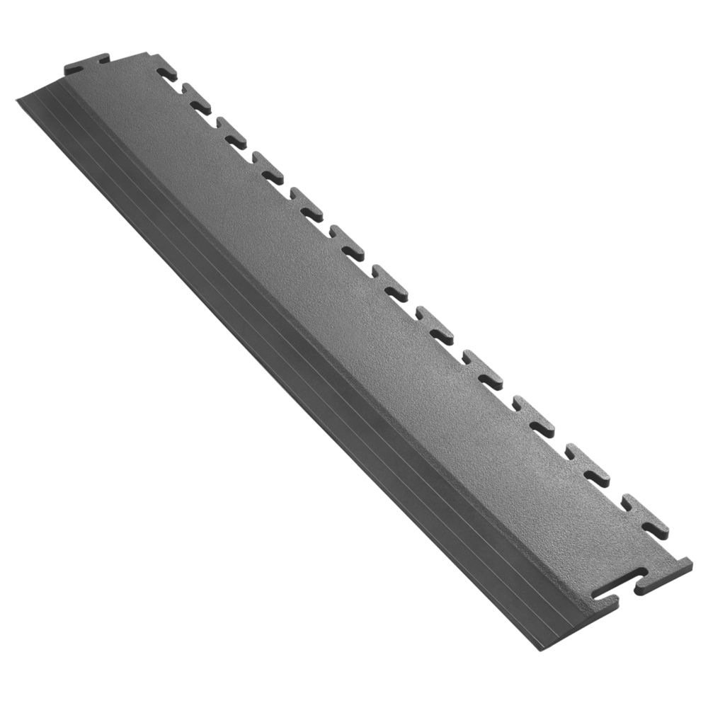 Image of Ecotile E500/7 Interlocking Edge Ramp Graphite 590mm x 90mm 2 Pack 