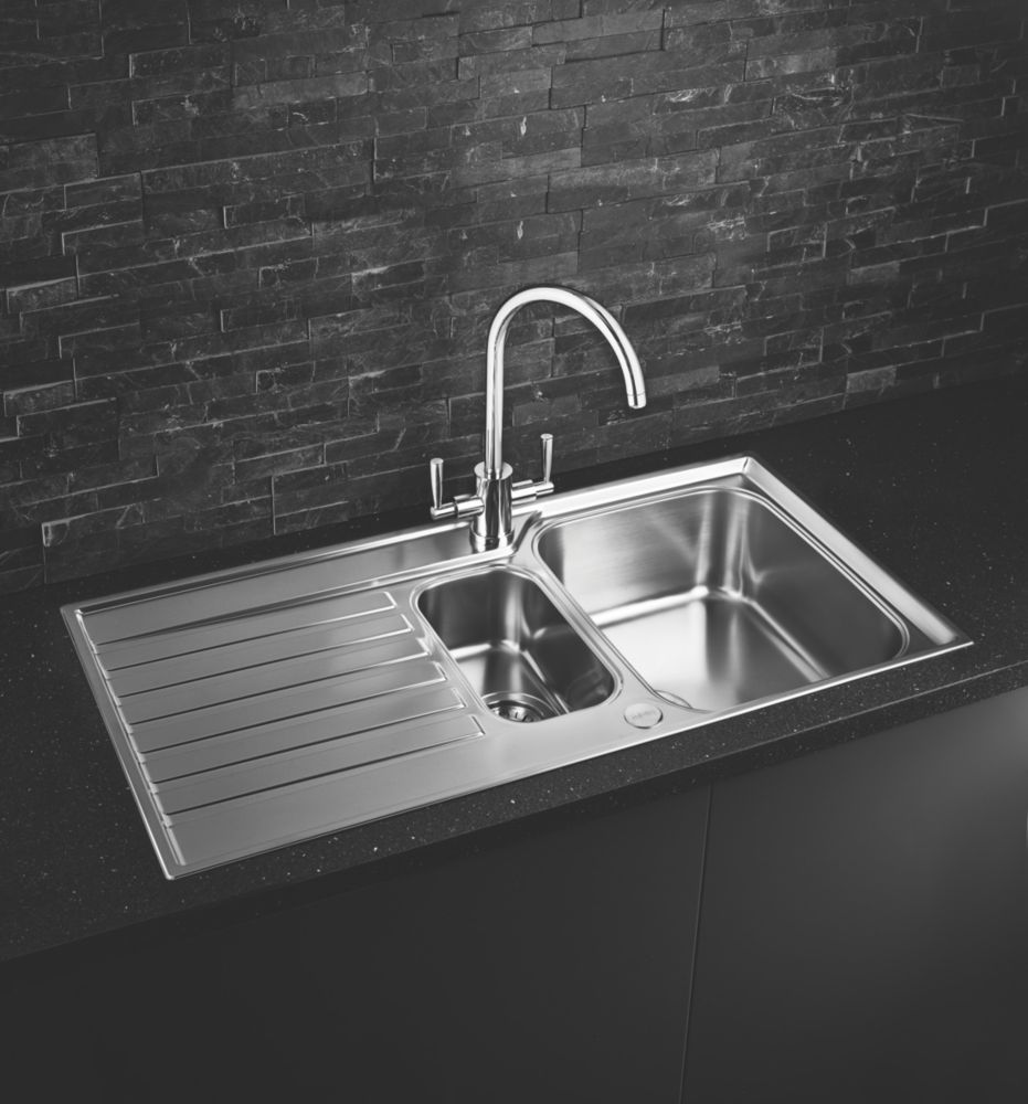 Image of Franke Ascona 1.5 Bowl Stainless Steel Inset Sink 1000mm x 510mm 