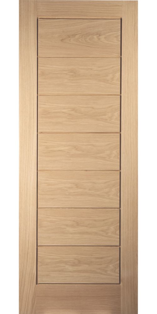 Image of Jeld-Wen Unfinished Oak Veneer Wooden Cottage Internal Door 2040mm x 826mm 