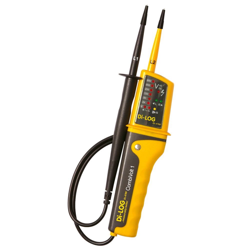 Image of Di-Log CombiVolt1 AC/DC 2-Pole Voltage & Continuity Tester LED 690V 