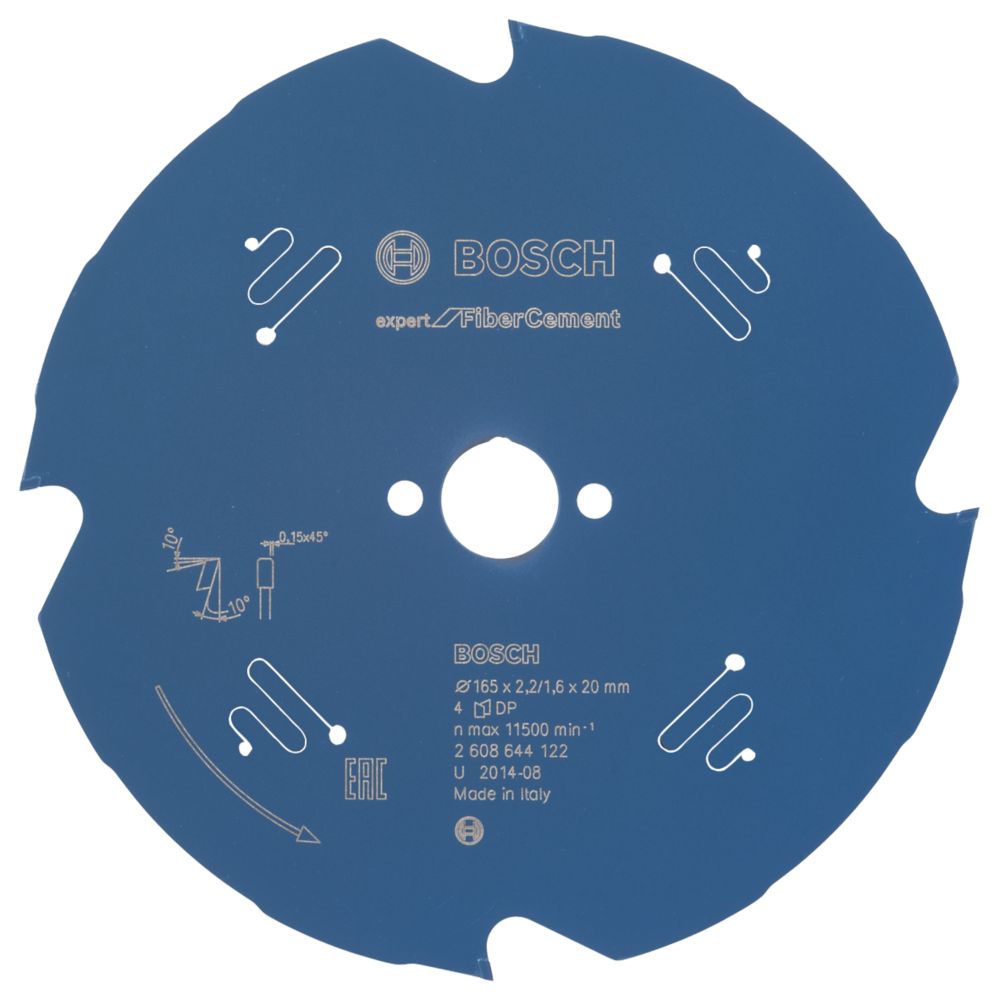 Image of Bosch Expert Fibre Cement Circular Saw Blade 165mm x 20mm 4T 