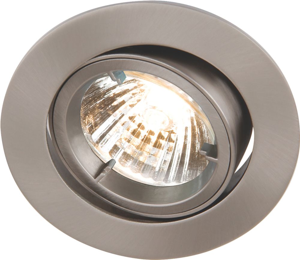 Image of Knightsbridge Tilt Recessed Downlight Brushed Chrome 