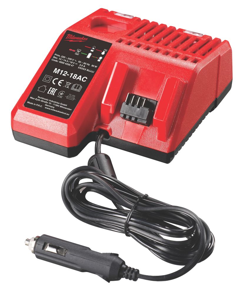 Image of Milwaukee M12-18 AC 12/18V Li-Ion RedLithium In-Car Charger 