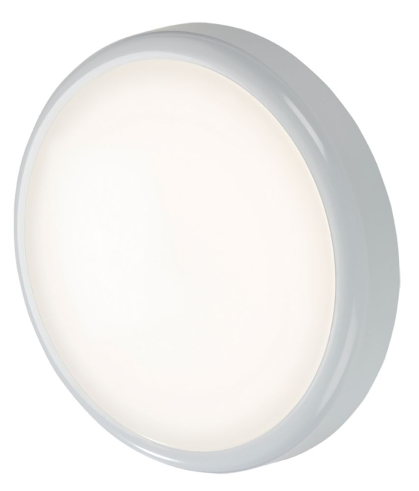 Image of Knightsbridge BT14ACT Indoor & Outdoor Round LED CCT Adjustable Bulkhead White 14W 1130 - 1260lm 