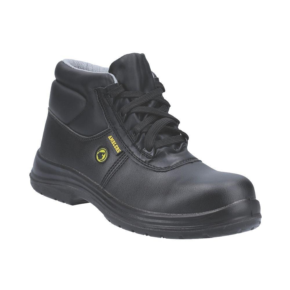 Image of Amblers FS663 Metal Free Safety Boots Black Size 12 