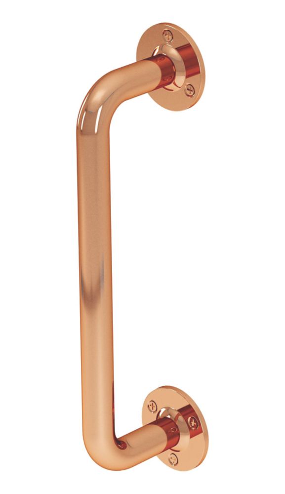 Image of Rothley Angled Household Grab Rail Polished Copper 457mm 