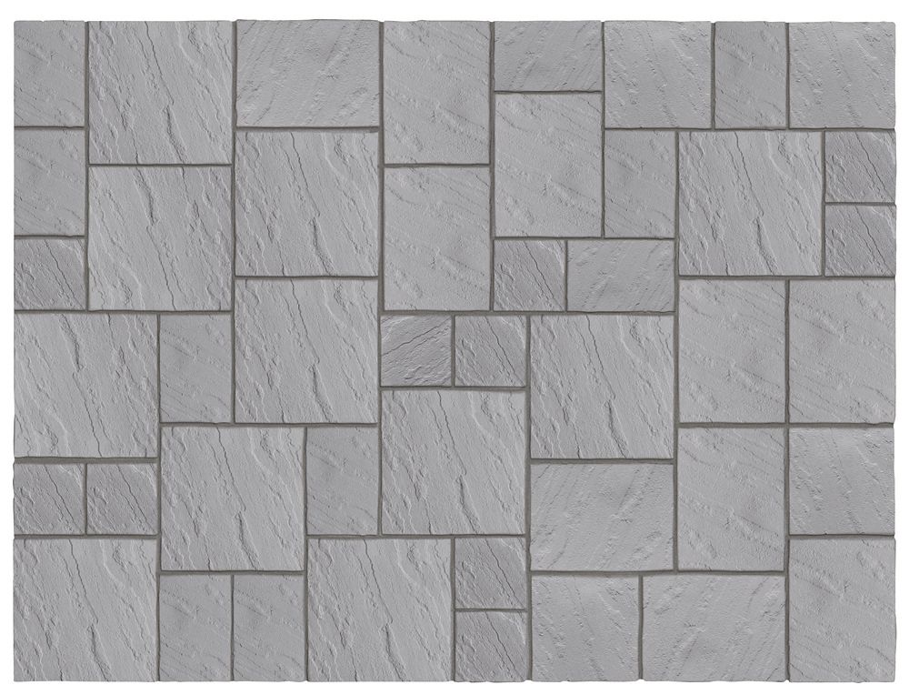Image of Kelkay Abbey Patio Kit Graphite 10.22mÂ² 45 Pack 