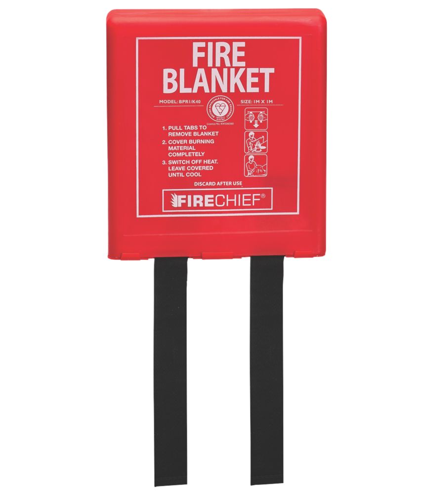 Image of Firechief Fire Blanket with Rigid Case 1m x 1m 