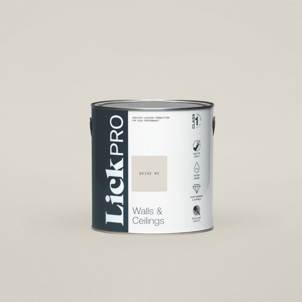 Image of LickPro Matt Beige 03 Emulsion Paint 2.5Ltr 