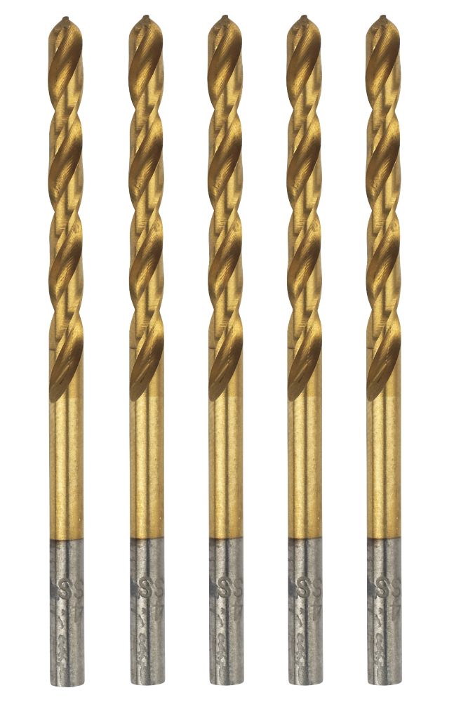 Image of Erbauer Straight Shank Ground HSS Drill Bits 2.5mm x 57mm 5 Pack 