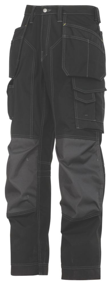 Image of Snickers Rip-Stop Trousers Grey / Black 35" W 30" L 