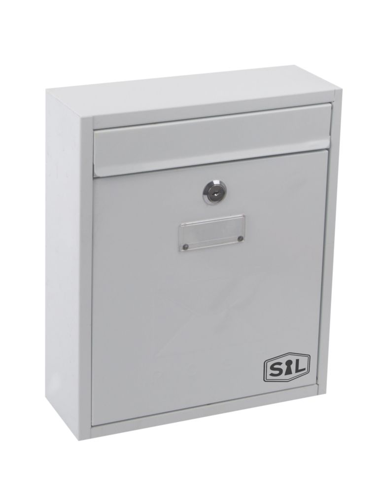 Image of Smith & Locke Compact Post Box White Powder-Coated 