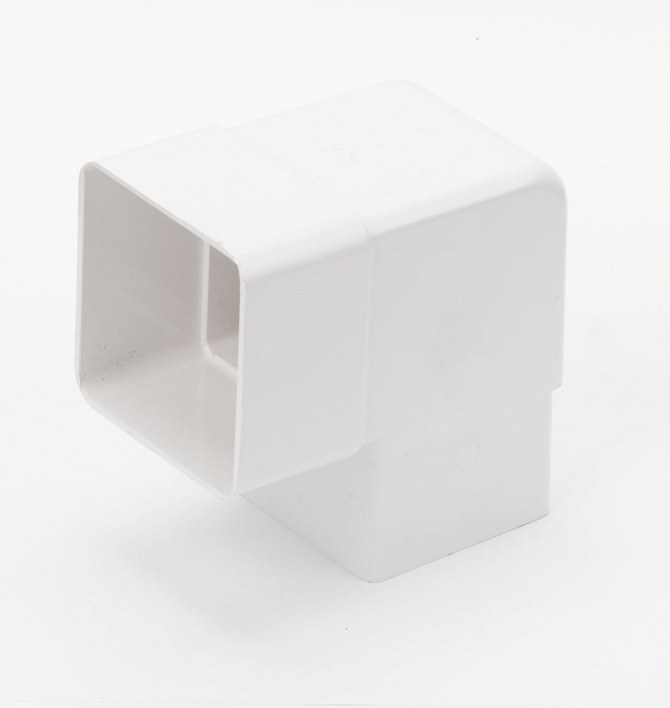 Image of FloPlast Square Line 92.5Â° Square Offset Bend White 65mm 