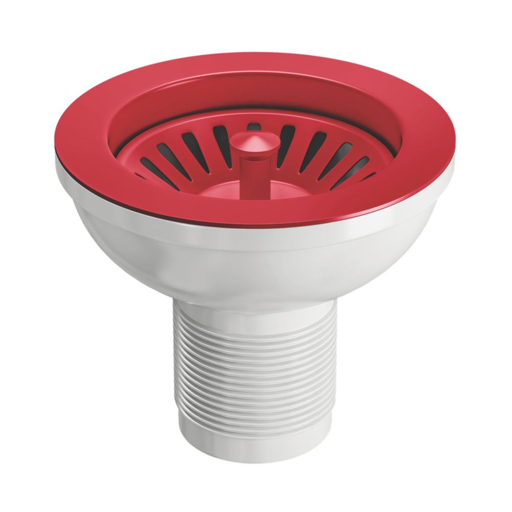Image of ETAL Sink Strainer Waste Red 90mm 