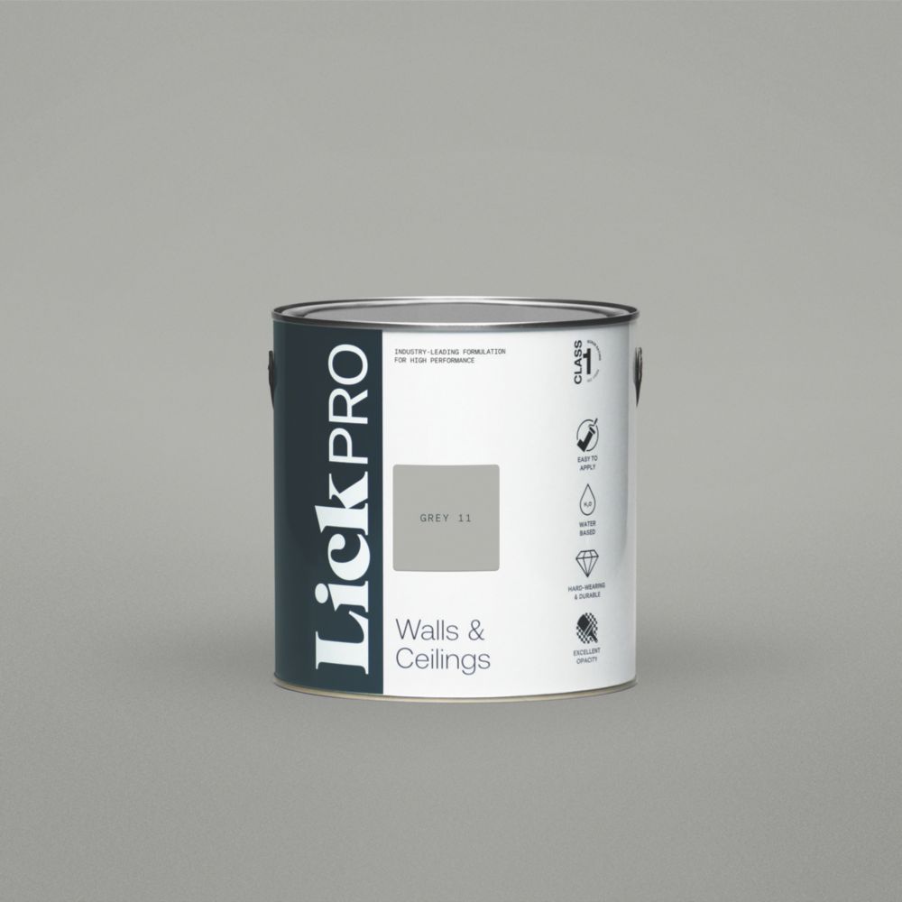 Image of LickPro Matt Grey 11 Emulsion Paint 2.5Ltr 