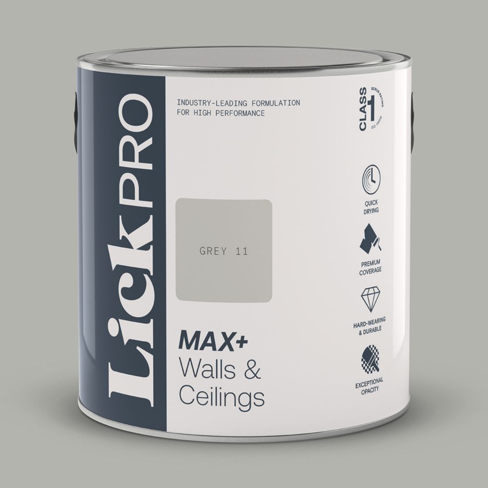Image of LickPro Matt Grey 11 Emulsion Paint 2.5Ltr 