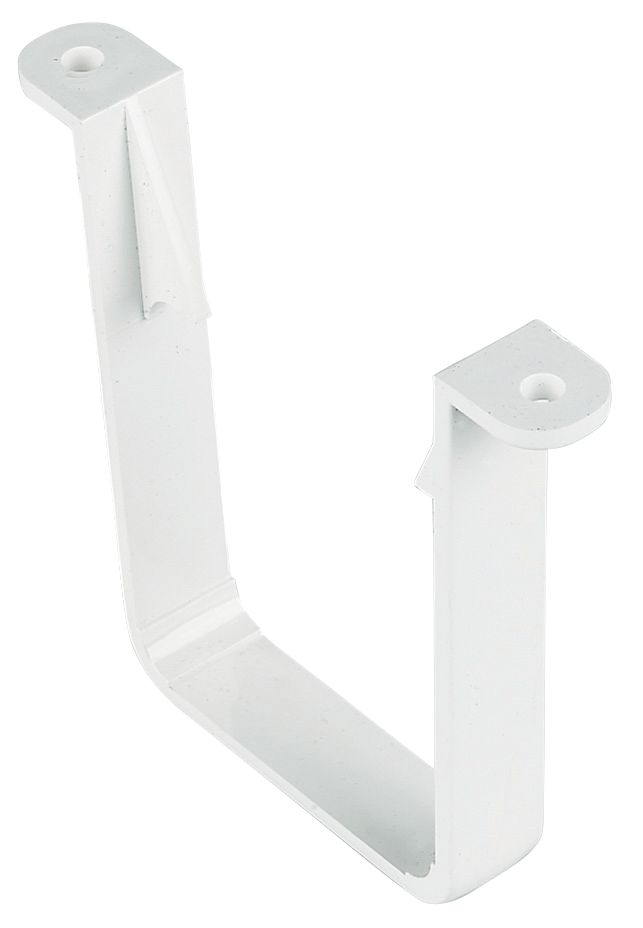 Image of FloPlast Square Line Square Clips White 65mm 10 Pack 