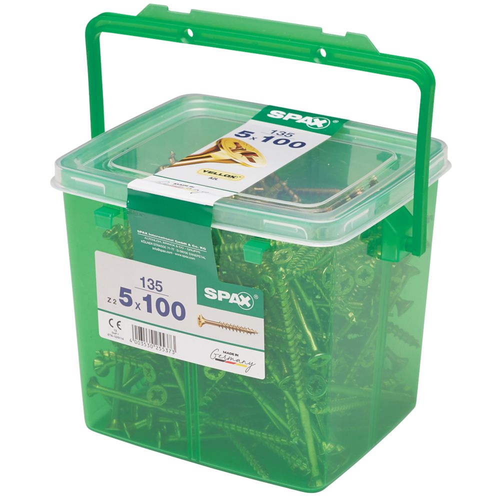 Image of Spax PZ Countersunk Self-Drilling Woodscrews 5mm x 100mm 135 Pack 