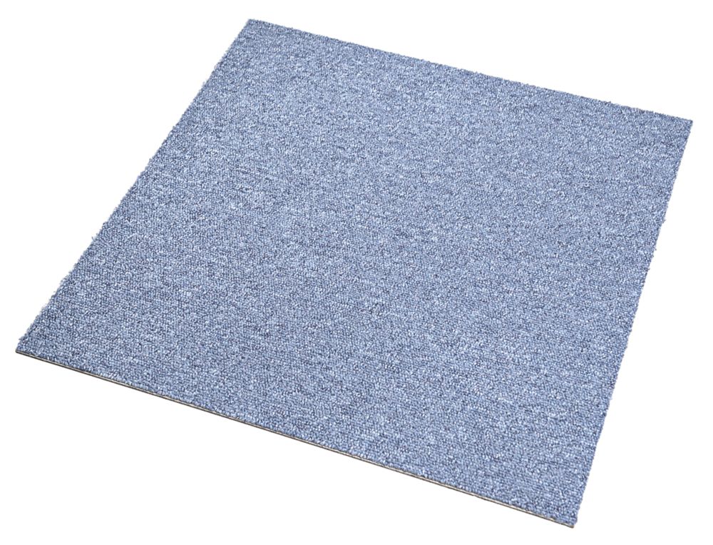 Image of Classic Cornflower Blue Carpet Tiles 500 x 500mm 20 Pack 
