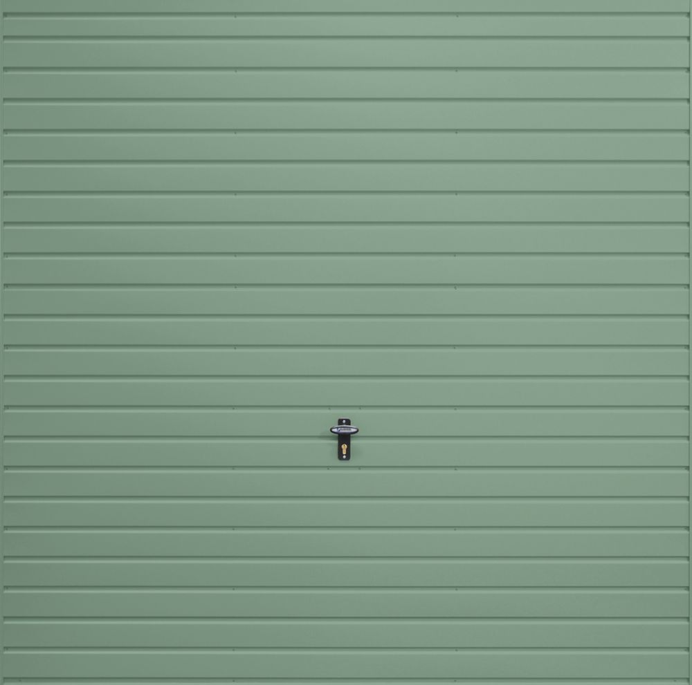 Image of Gliderol Horizontal 7' 6" x 6' 6" Non-Insulated Frameless Steel Up & Over Garage Door Chartwell Green 