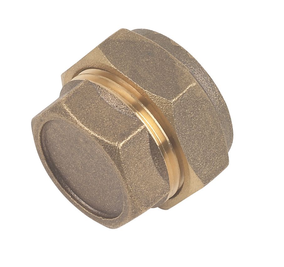 Image of Flomasta Compression Stop Ends 22mm 2 Pack 