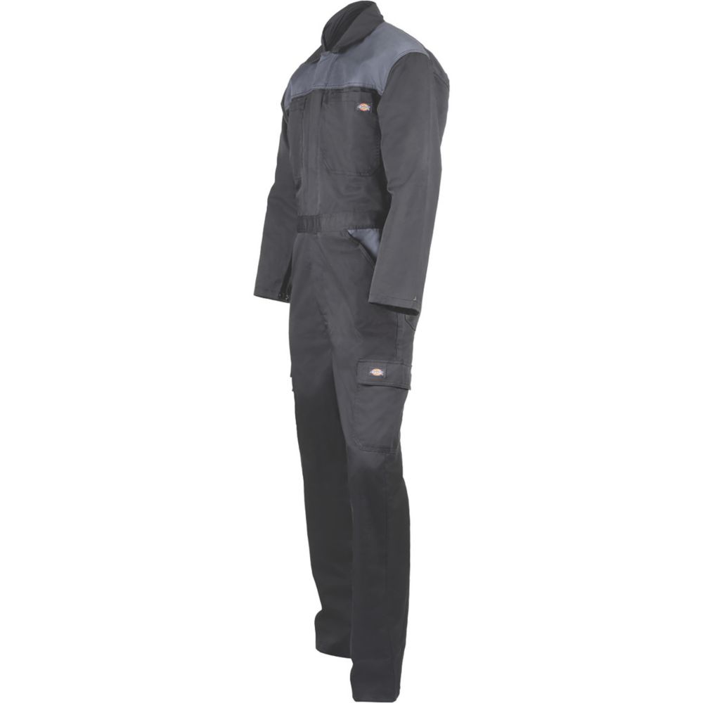 Image of Dickies Everyday Boiler Suit/Coverall Black Grey Small 34-40" Chest 30" L 