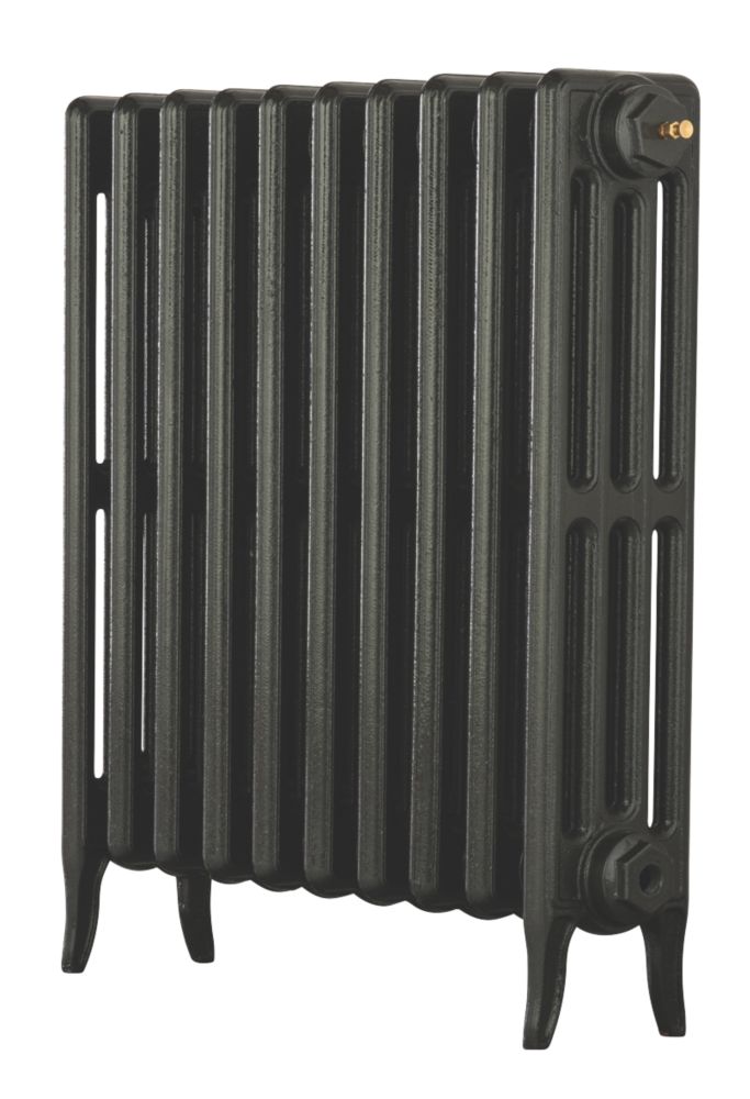 Image of Arroll Neo-Classic 4-Column Cast Iron Radiator 660mm x 634mm Pewter 2661BTU 
